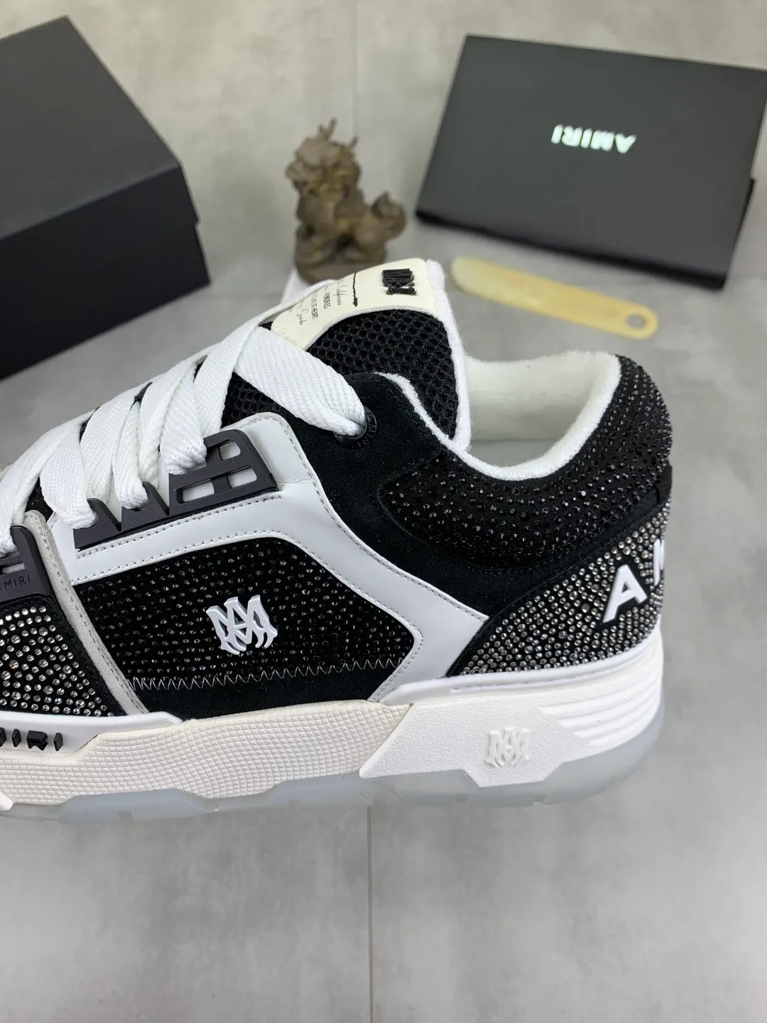 Men's men's shoes 💰P760 New [Amiri] hot diamond series Amiri - high-end quality original order casual shoes for couples 🧑‍🤝‍🧑 - Upper: 🔝Nappa calfskin, suede cowhide, canvas body hot work - Lining: brand mesh canvas cloth - Outsole: ultra-light tpu·rubber; multi-color molded outsole -Ultra-high quality control and exquisite workmanship: highlighted (high-end, extravagance, and class) -Size: Female 35-40 (41 customized) Male 38-45 (46 customized)